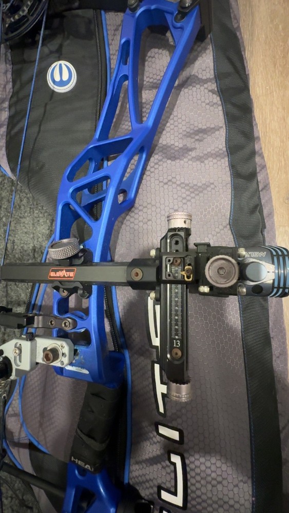 Target Archery Setup with Bow, Case, Sight, Scope, Quiver, etc.