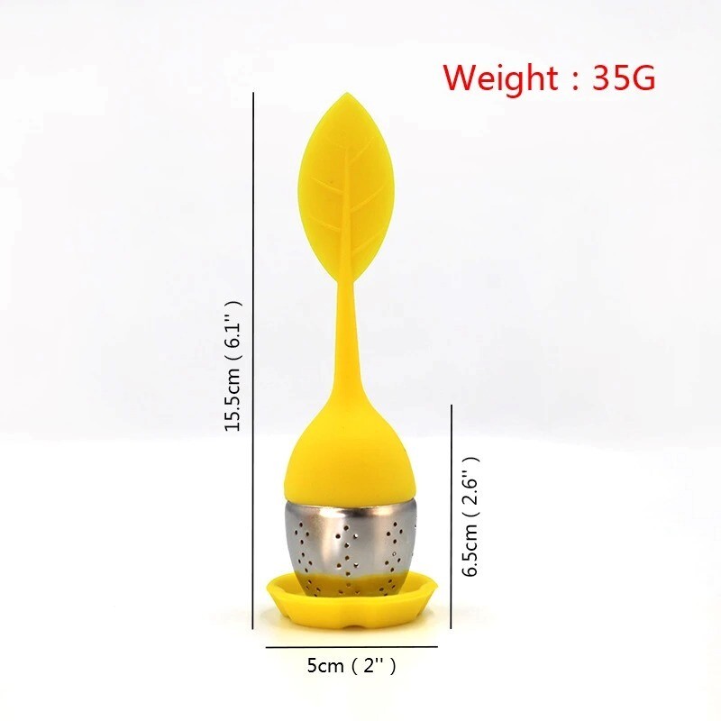Steel ball infuser with leaf design