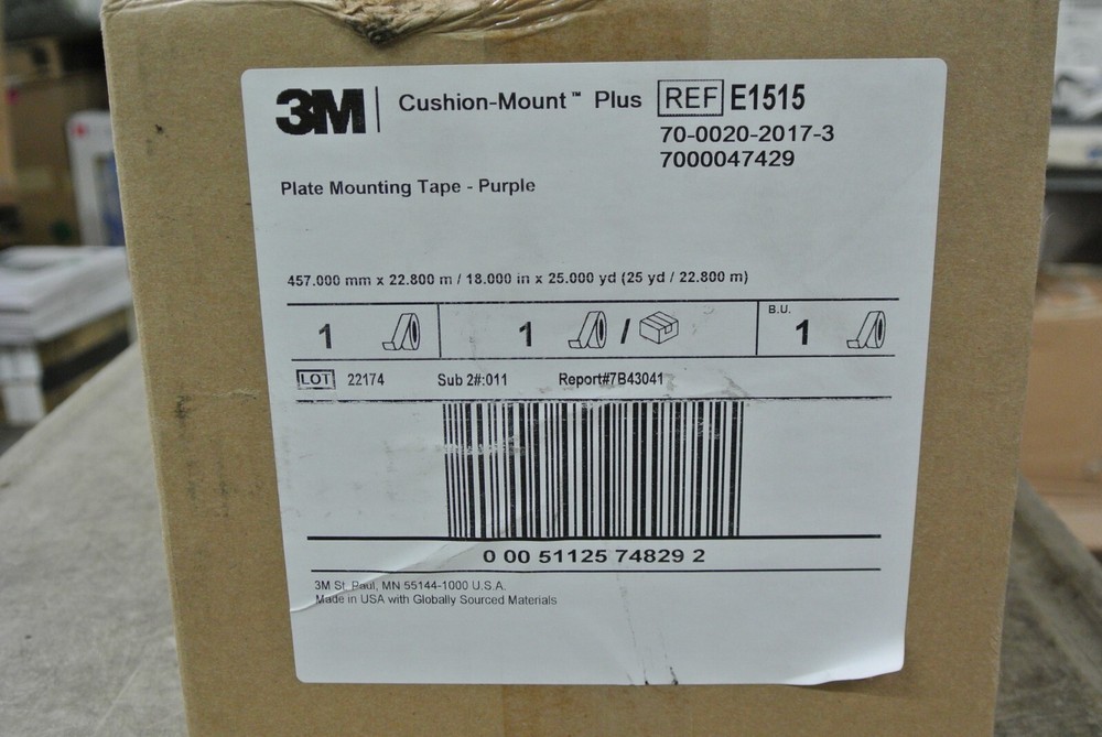 3M Cushion-Mount Plus E1515 Plate Mounting Tape - Purple