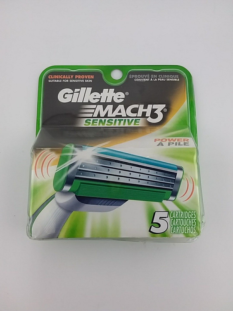 Gillette Mach 3 Sensitive Power 5 Refill Cartridges