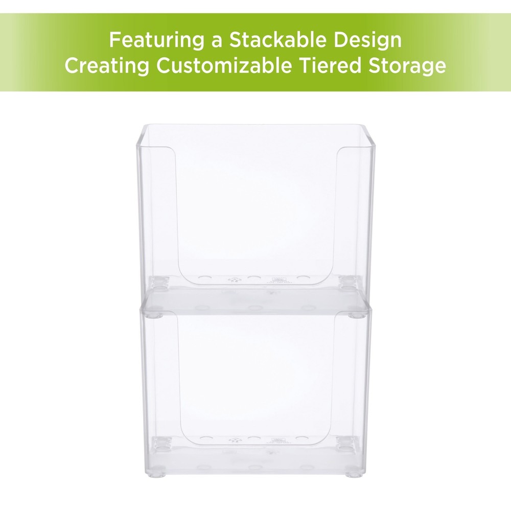 Storage Made Simple Drawer Organizer Bin 2 Pack Clear