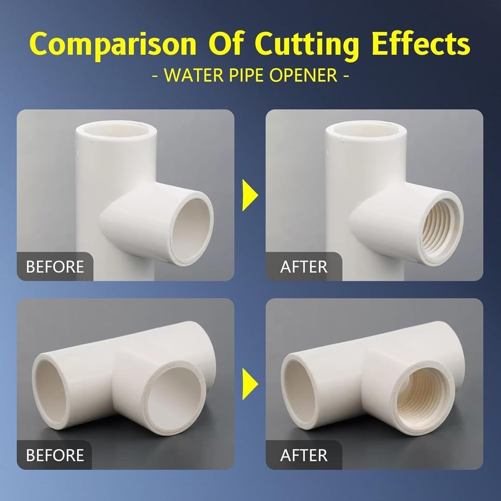 2 PCS Pipe Thread Cutting Tool-Integrated Internal & External Pipe Threading Too