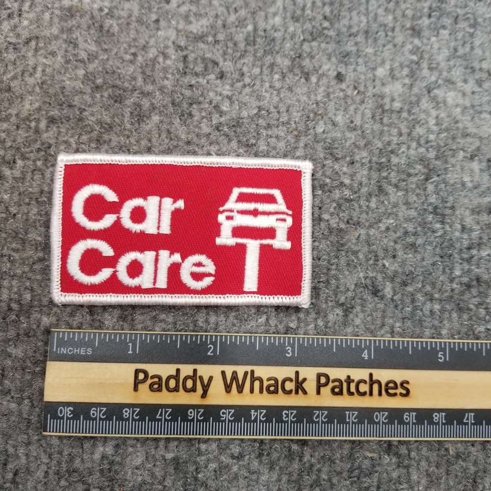 Vintage Car Care Patch Auto 70s 80s Work Uniform AE6a