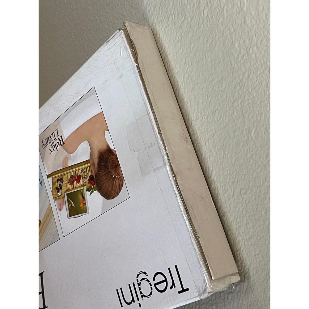 NIB Luxury Bathtub Tray Caddy - Adjustable Bamboo