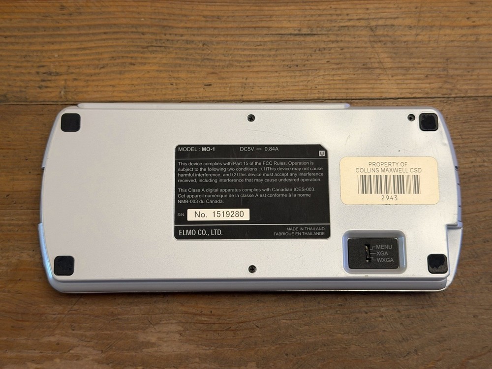 Elmo MO-1 Visual Presenter Document Camera HDMI VGA USB Includes Power Cable