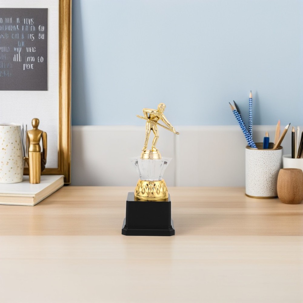 Pool Table Trophy Billiards Award Cup Player Statue