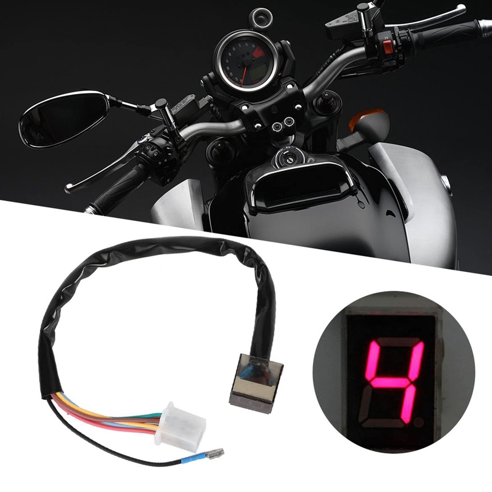 Motorcycle Digital Gear Indicator, Universal LED Digital Gear Indicator, Speed S...