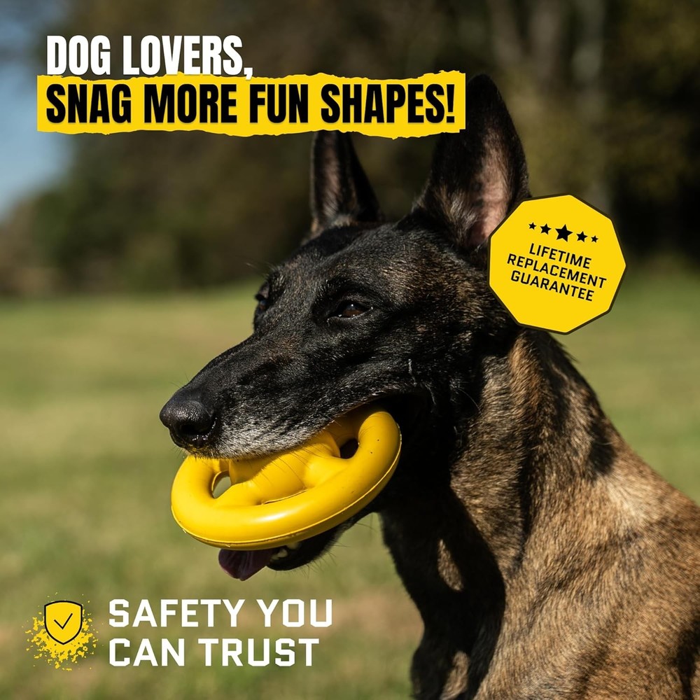 Virtually Indestructible Orbit Dog Ball - Lifetime Replacement - Tough, Durable