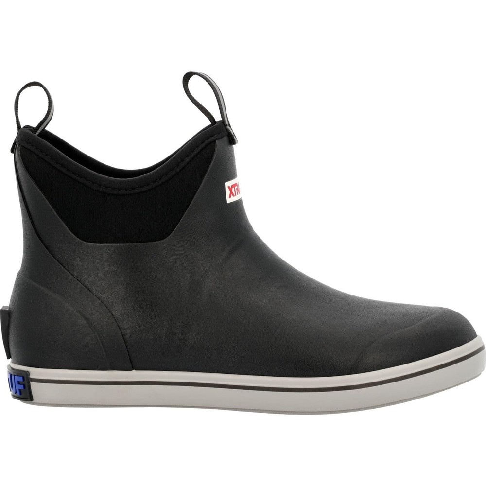 Xtratuf Mens Fleece Lined Ankle Deck Boot Waterproof Black Size 13 Pull On Boot