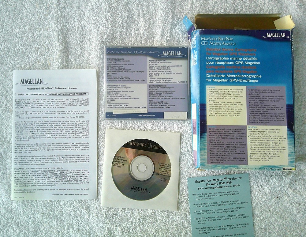 Magellan Map Send Blue Nav CD North America, NEW