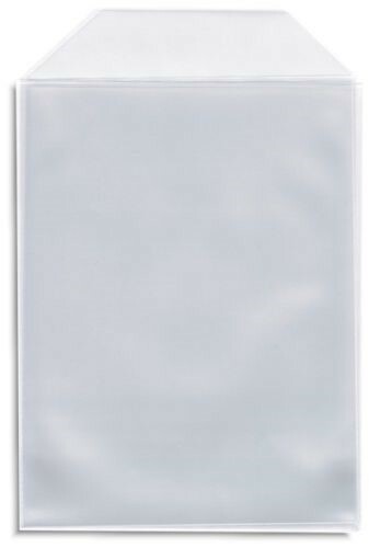 100 Clear CPP Plastic DVD Sleeves with Flap for 14mm DVD Box Arwork & Disc