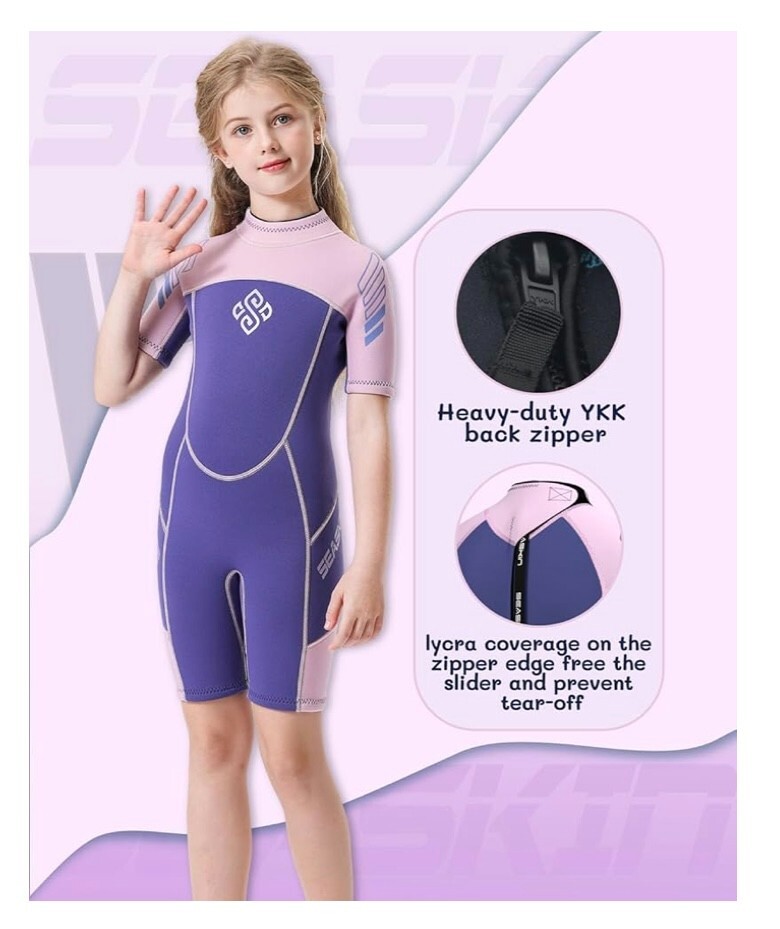 Seaskin Child's Sz 8 Shorty Wetsuit
