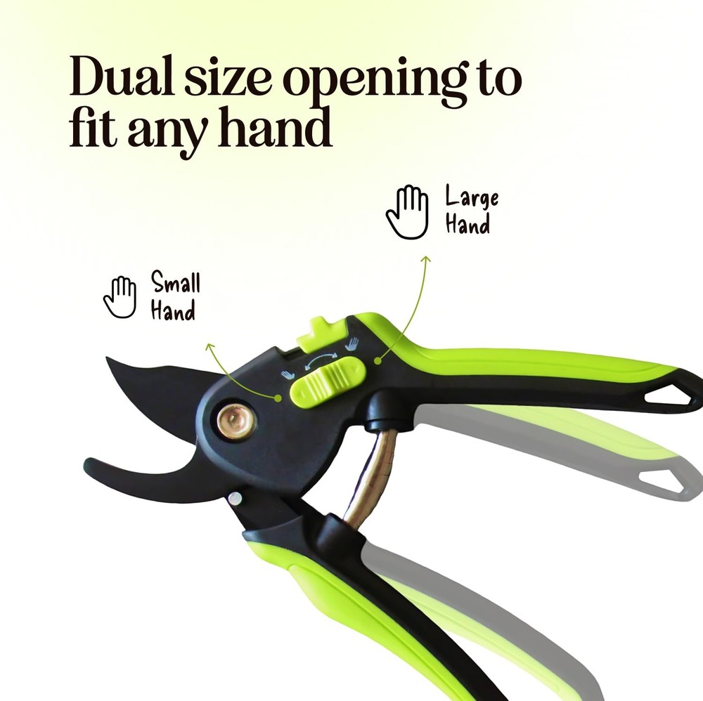Ultra Sharp Pruning Shears Hedge Clipper – Cuts 3X Easier, Dual-Size...