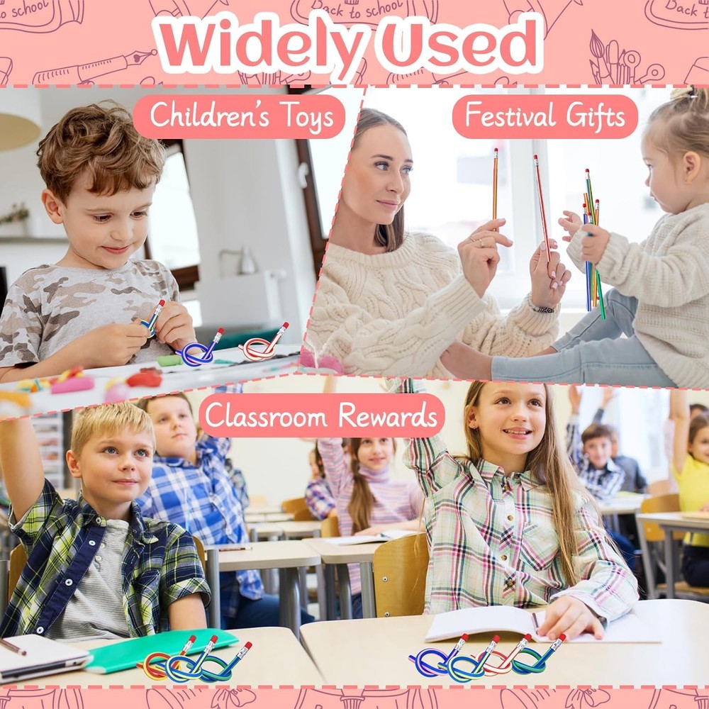 Flexible Pencils 50pcs Bendable Kids Set