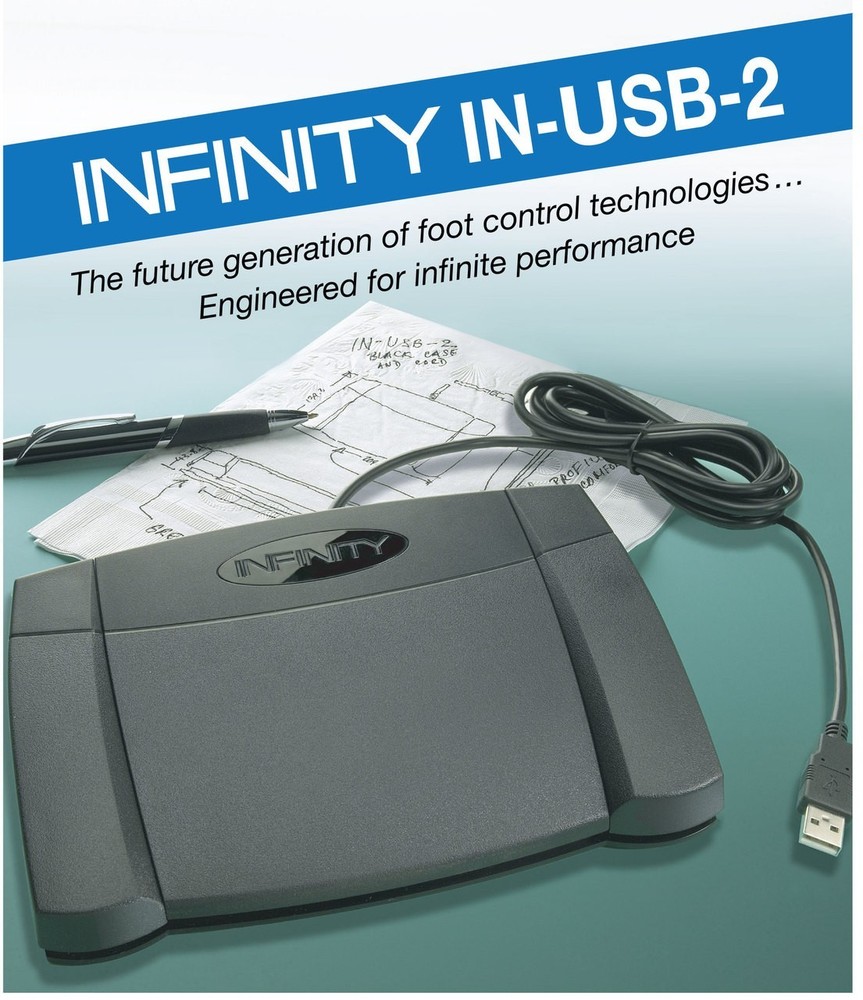 Executive Communication Systems Infinity 3 USB Foot Pedal Control with Computer