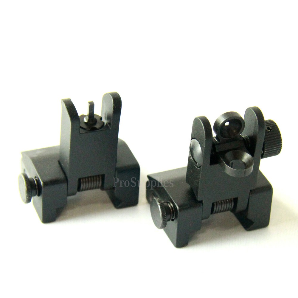 Tactical Flip up Front Rear Sight Set Rapid Transition Polymer