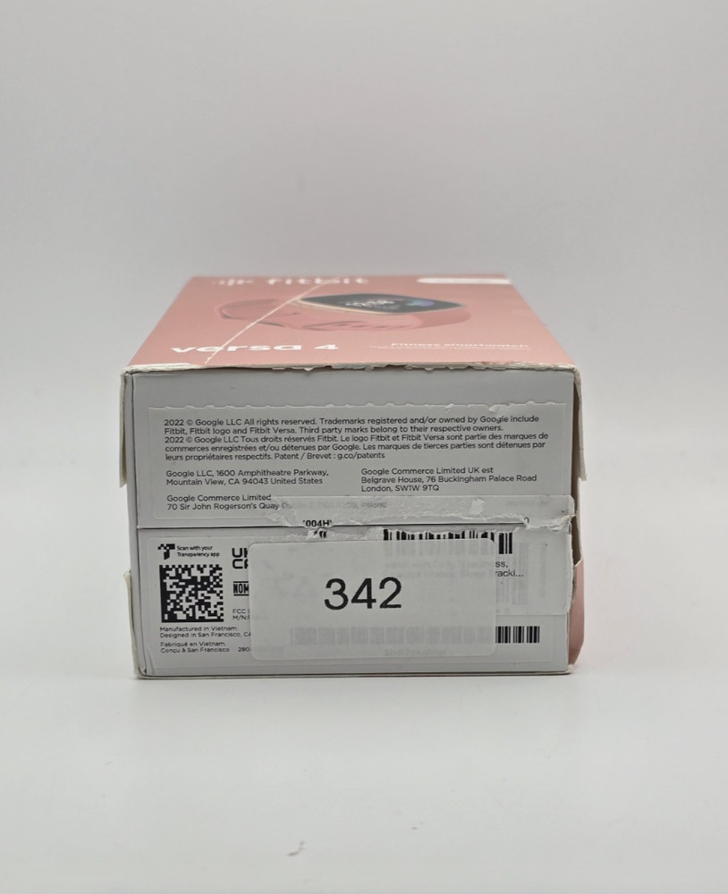 Fitbit Versa 4 Smart Watch, GPS - Pink Sand / Copper Rose