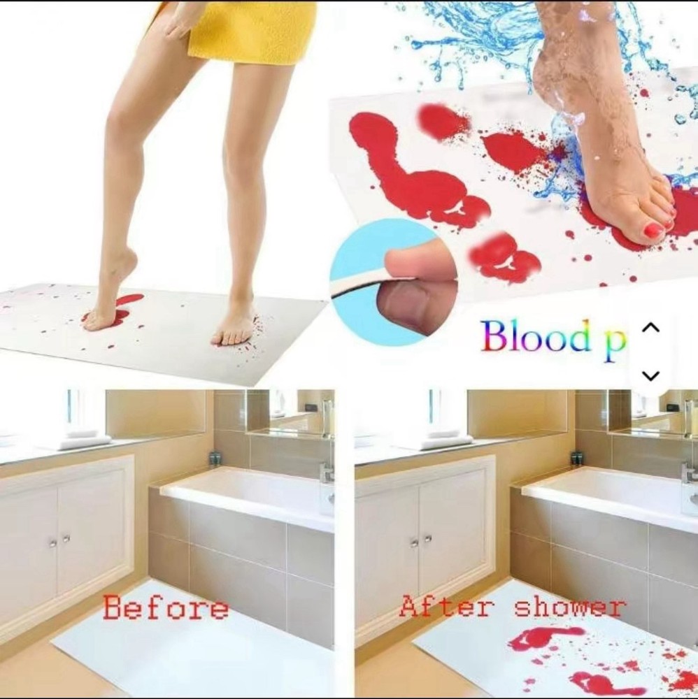 Halluween Bloody Colour Changing Bath Mat Bathroom