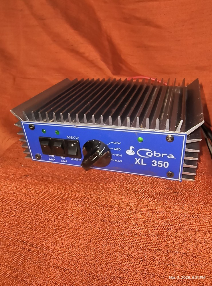 Cobra XL 350 Linear Amplifier, Powers On, Untested