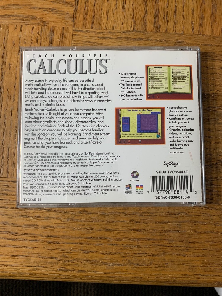 Teach Yourself Calculus PC Cd