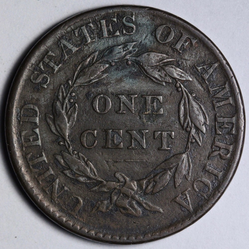 1824 Coronet Head Large Cent VF+ E143 GKMT