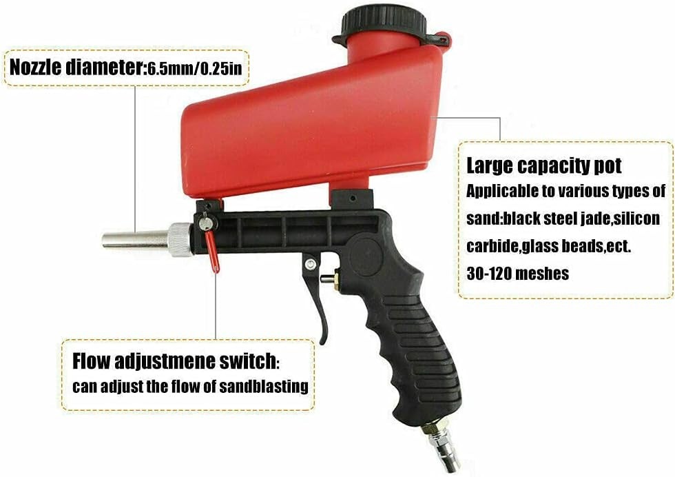 Versatile 1/4” Air Sandblaster - Effortlessly Remove Paint, Rust & Corrosion