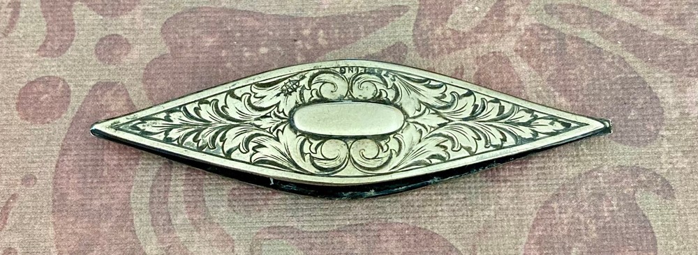 Webster Sterling Tatting Shuttle Leaf/Scroll Design, Antique