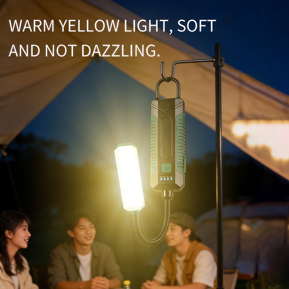 Rechargeable Flashlight LED Work Light with Flexible Gooseneck for Workshops