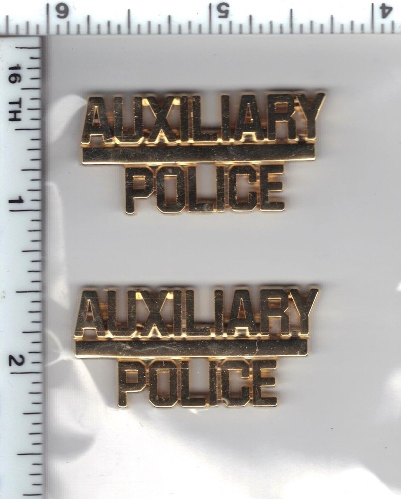 Auxiliary Police Collar Brass Set - Generic