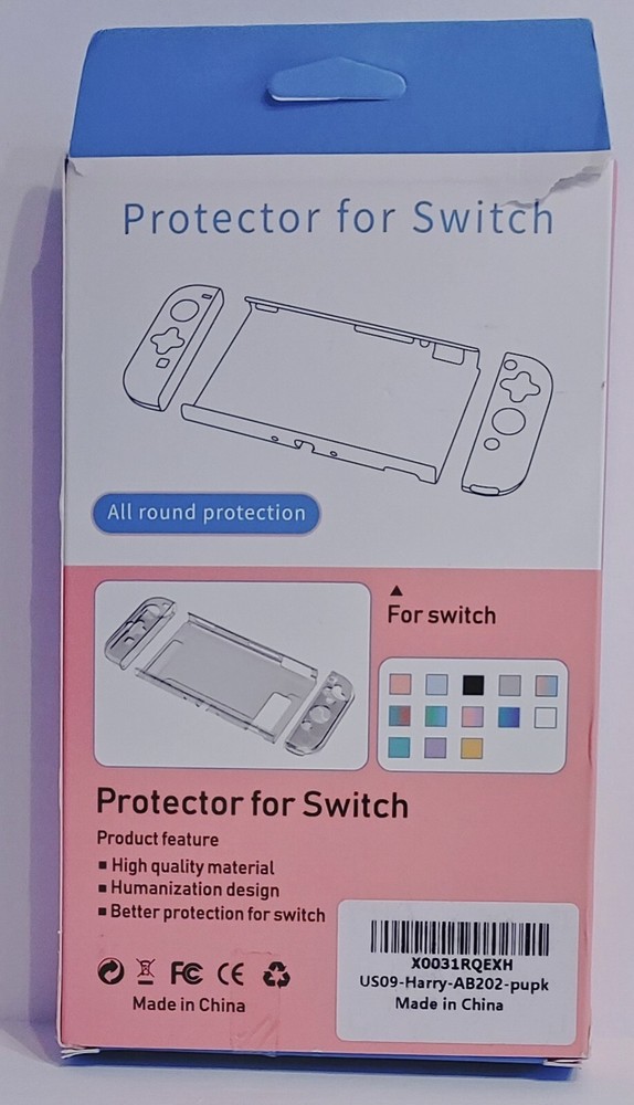 Nintendo Switch Plastic Protector - Pink And Light Purple Color