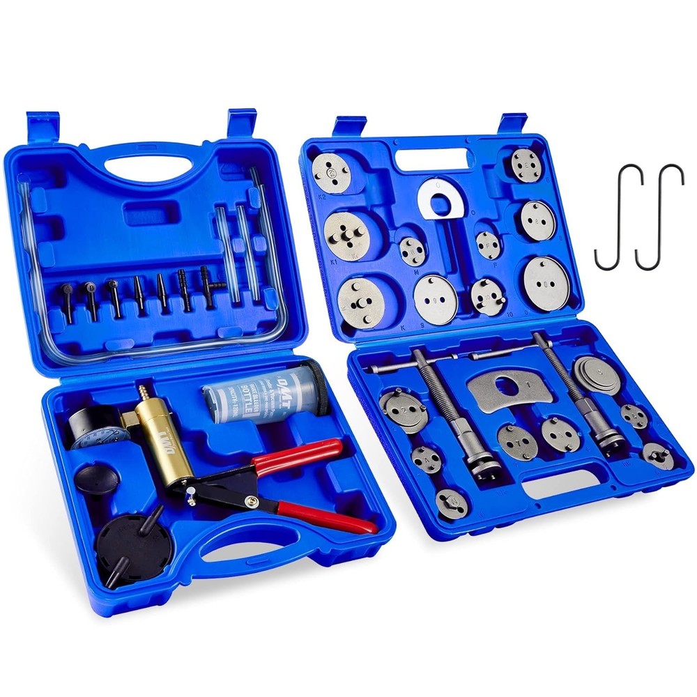 Durable 2-in-1 Brake Maintenance Tool with Compression & Vacuum Pump Features