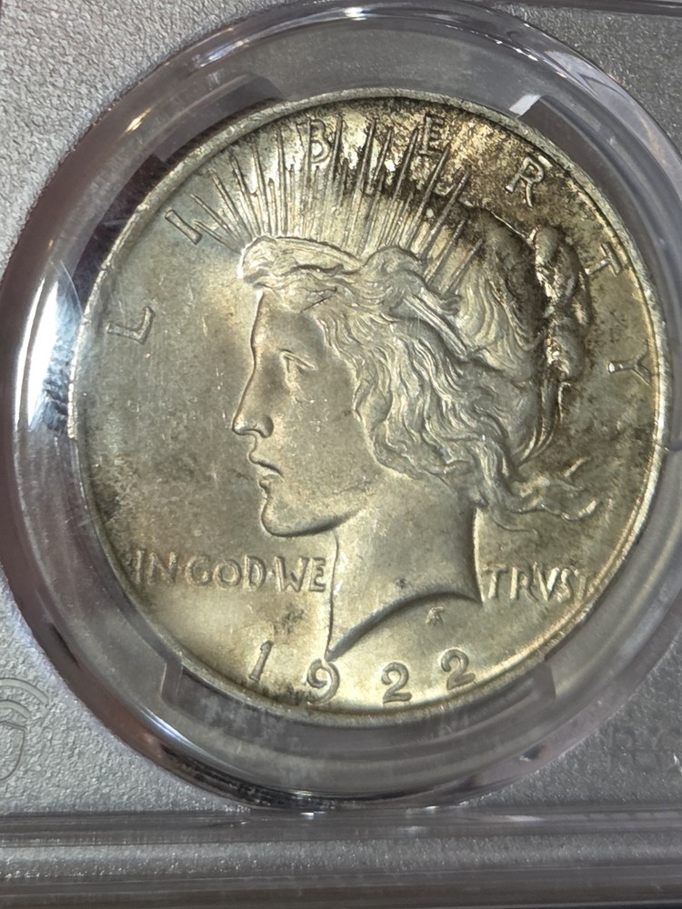 1922 $1 Peace Dollar PCGS MS65 Toned