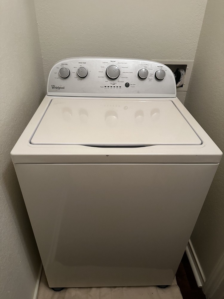 Whirlpool washer & dryer set used