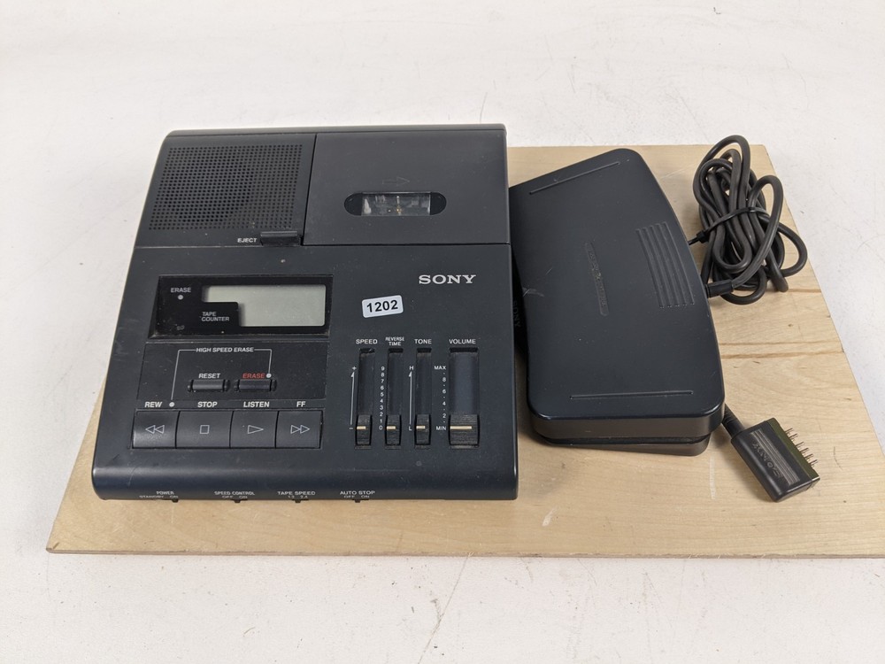 Sony BM-840 Desktop Microcassette Transcriber W/Foot Control Unit  No AC Adapter