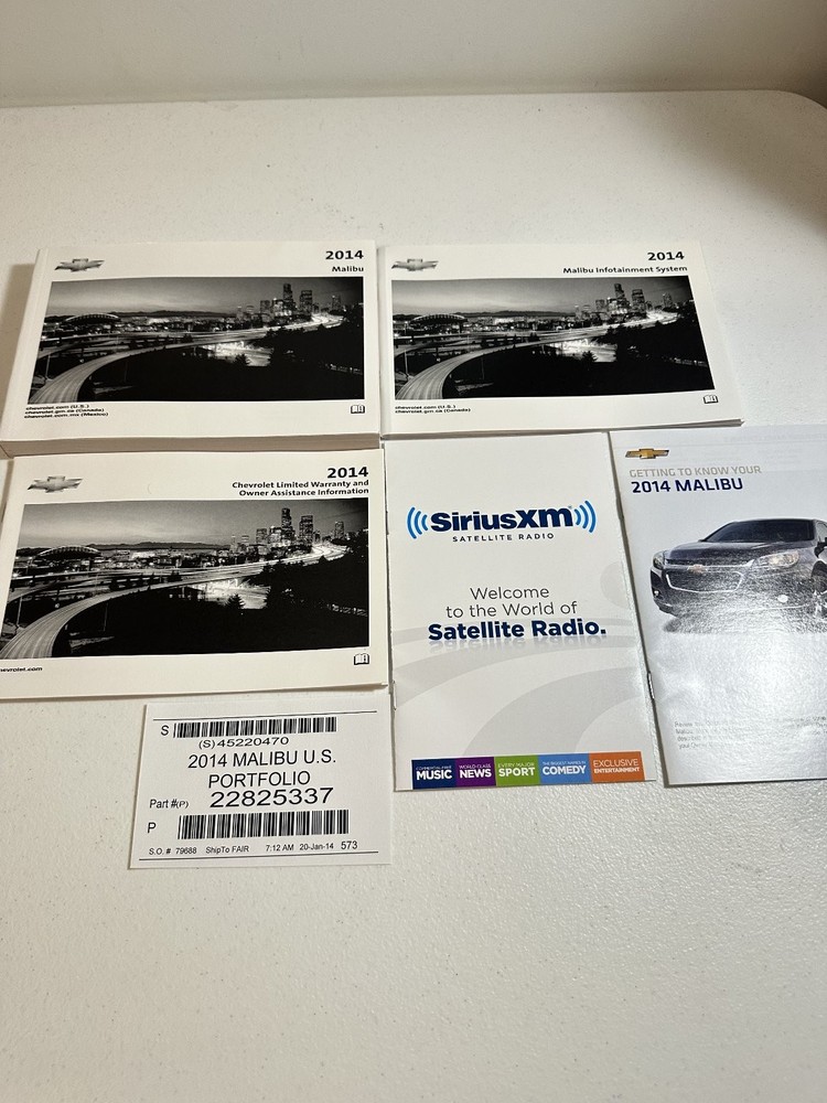2014 Chevrolet Malibu Owner's Manual Set OEM