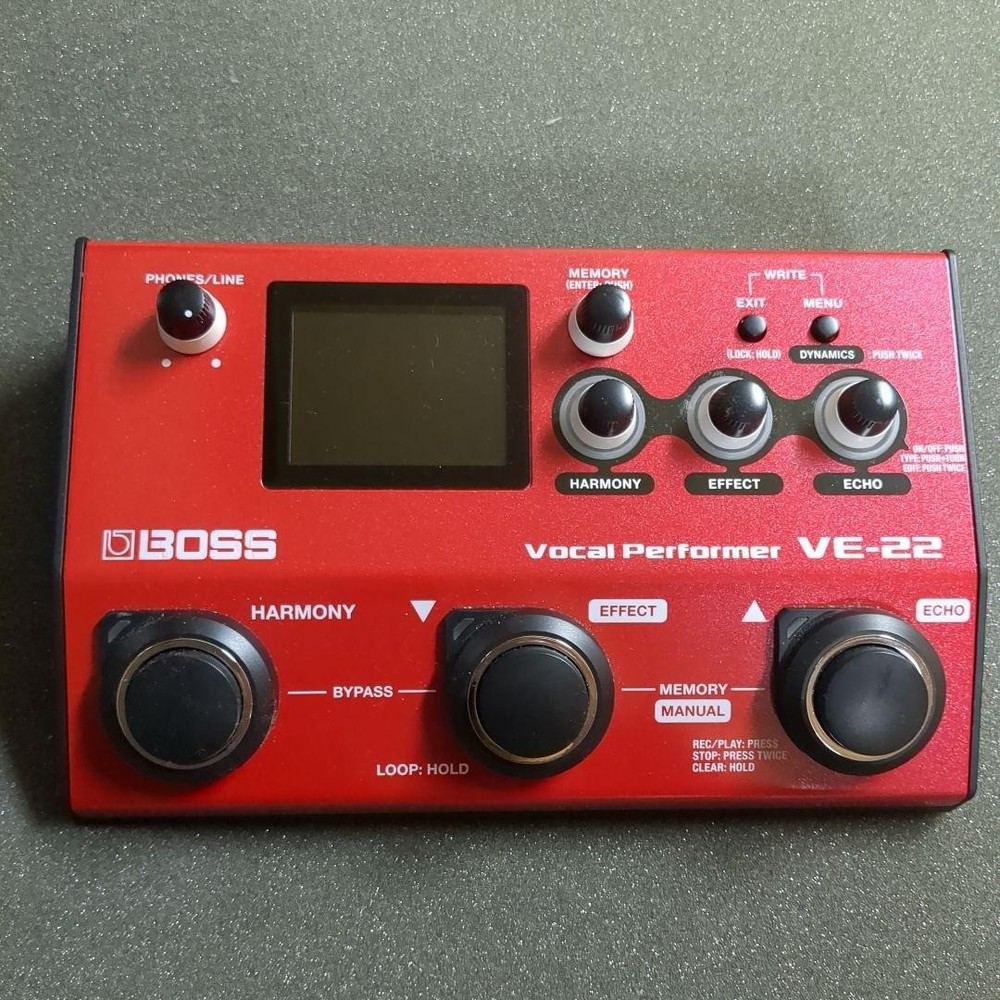 BOSS VE-22 Vocal Performer Multi-Effects Processor Harmony Reverb Echo