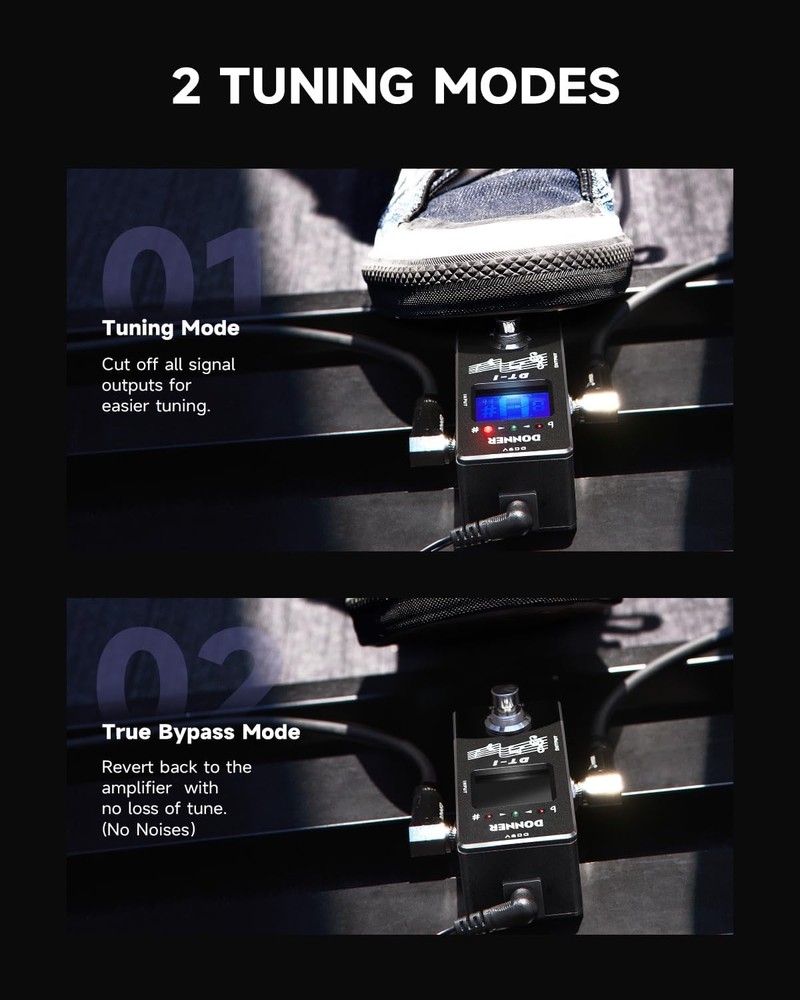 Dt-1 Chromatic Guitar Tuner with Pitch Indicator ,True Bypass