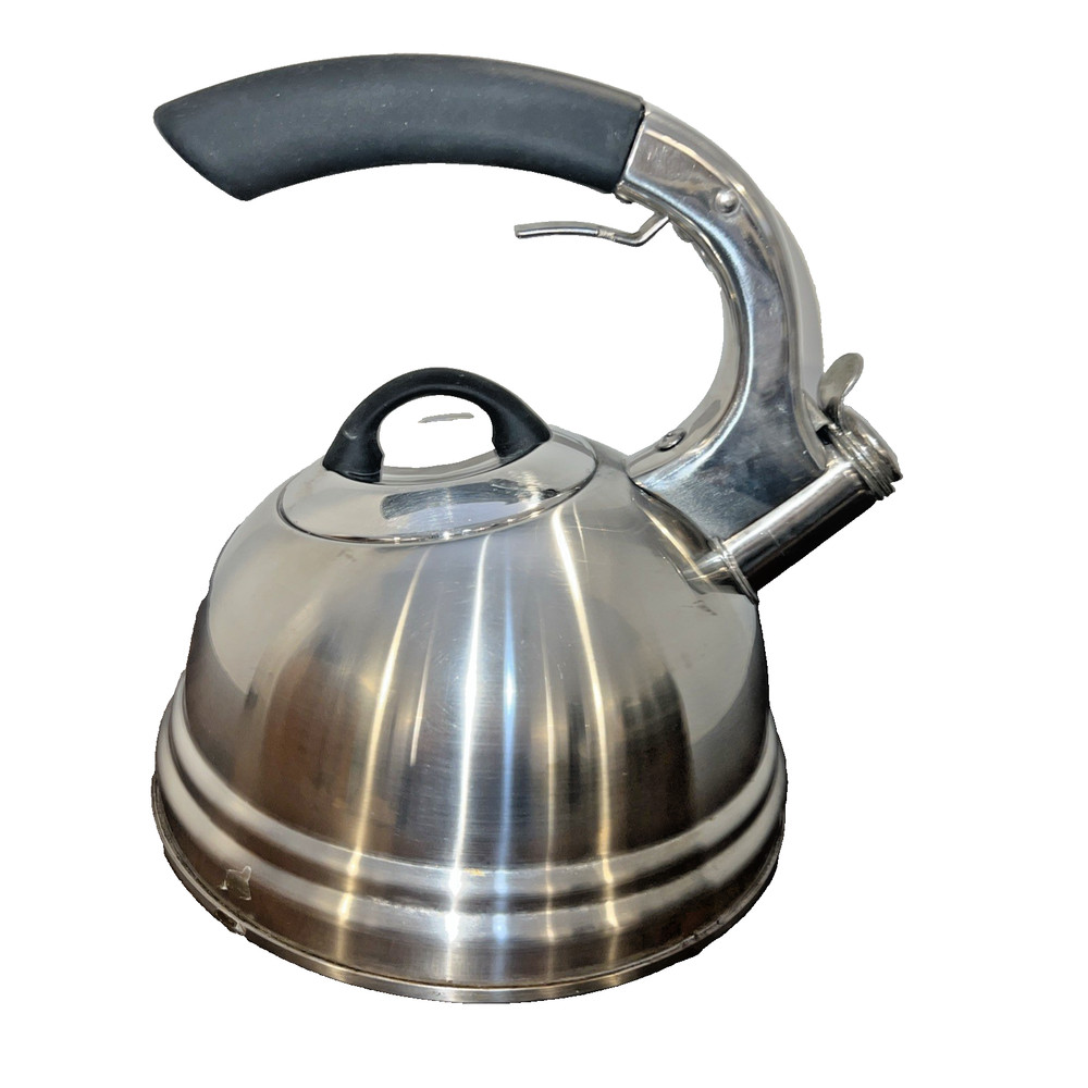 Whistling Tea Kettle.  Calidad Professional 2.7 Quart Stainless Steel Ready