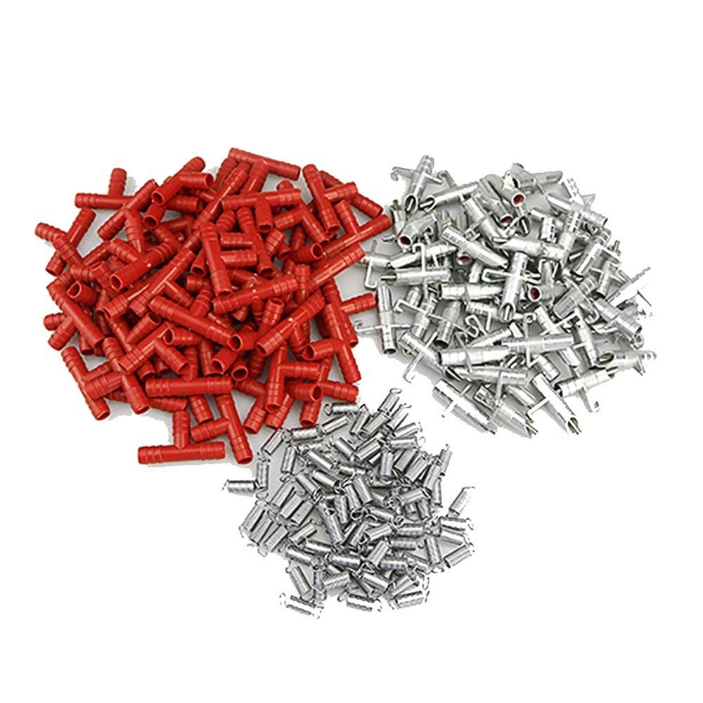Automatic Rabbit Waterer Drinker Feeder 30sets for Poultry Rats Guinea Red