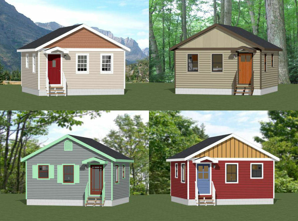 20x20 Tiny Houses -- PDF Floor Plan -- 400 sq ft -- Models 1