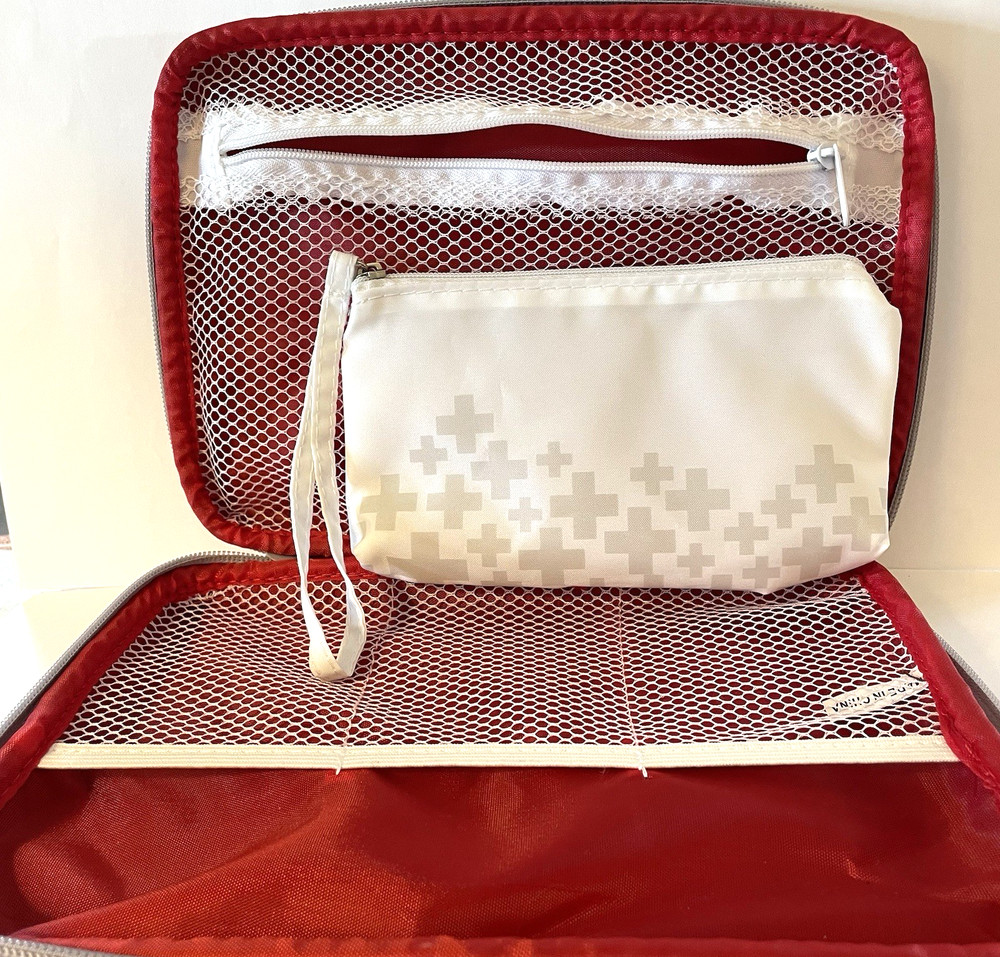 New Johnson & Johnson Red and Gray First Aid Case