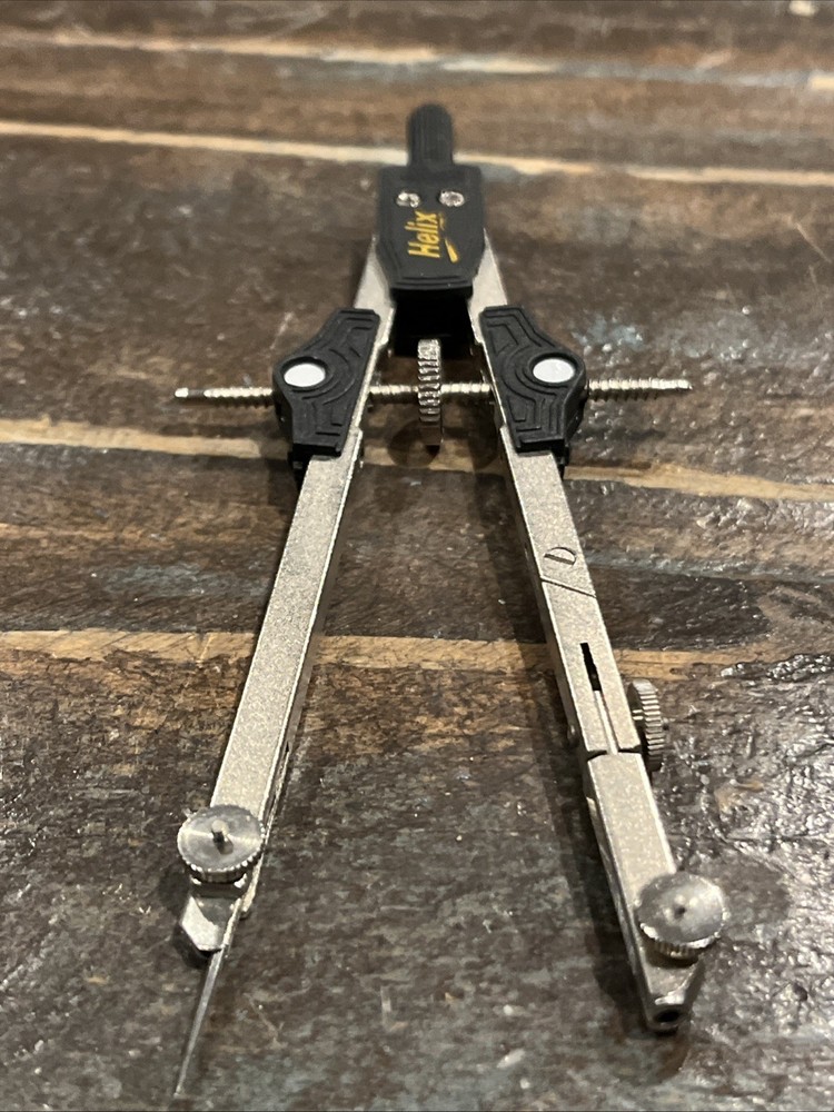 Vintage Metal Protractor -Helix