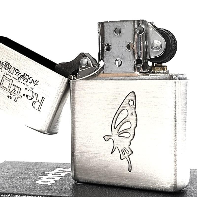 Zippo Re Zero Echidna Silver Satin Etching 2 Sided Processing Lighter Regular