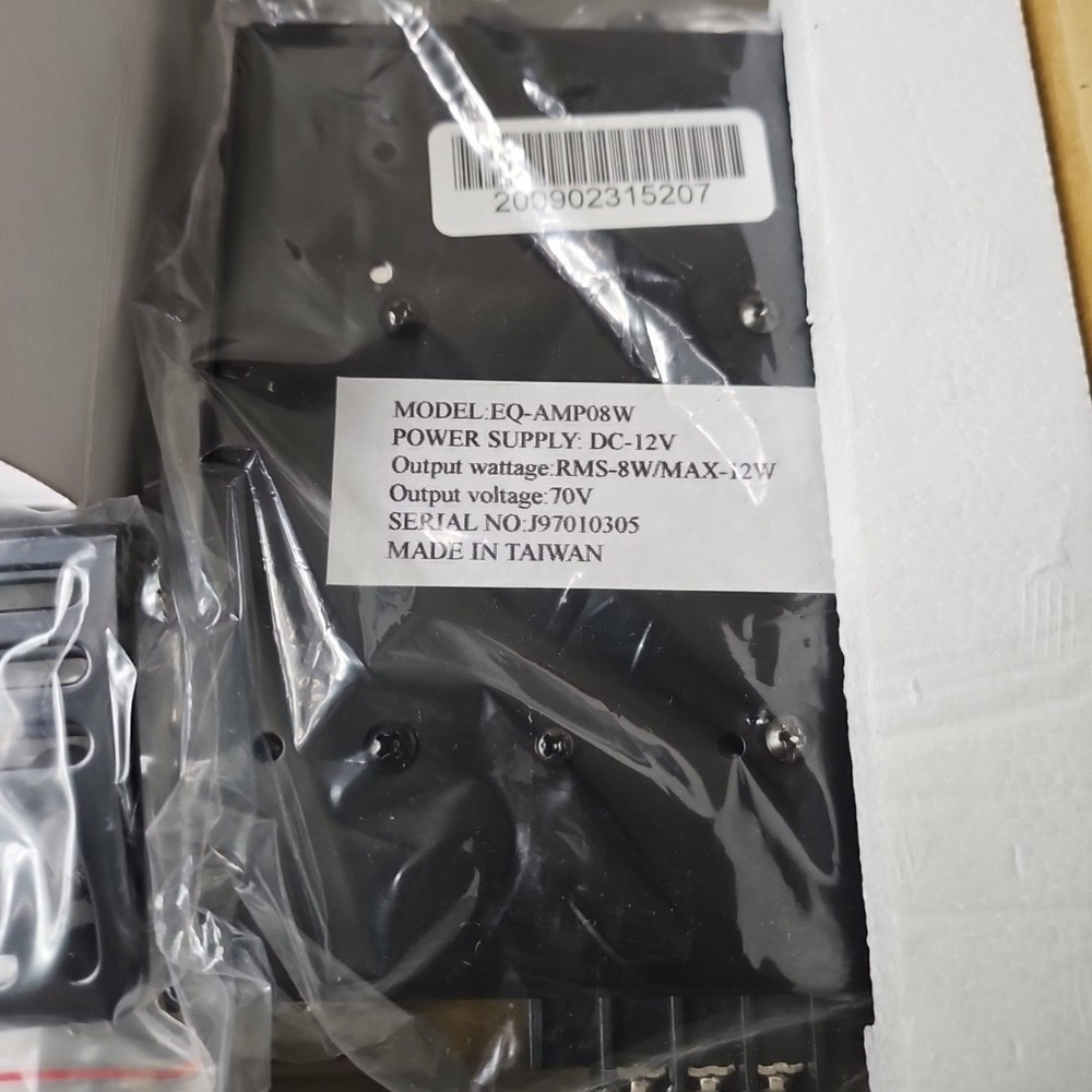 AMTC Model EQ-AMP08W PA Amplifier Equalizer Cont 12W Max