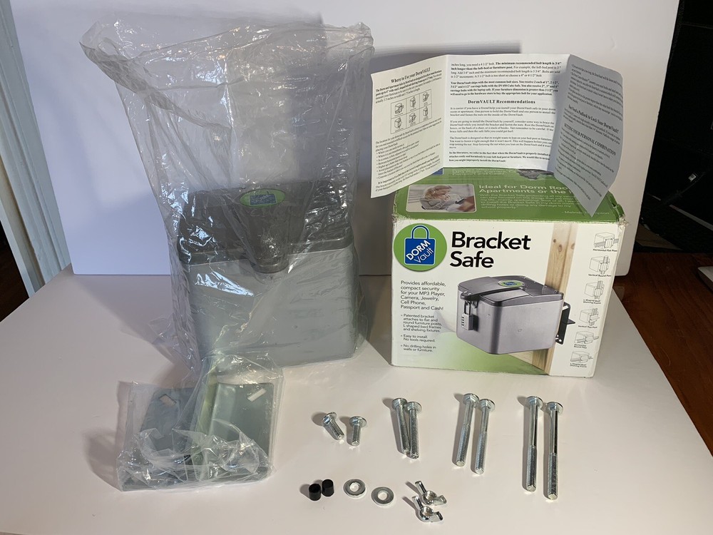 Dorm Vault Bracket Safe With Lock And Keys