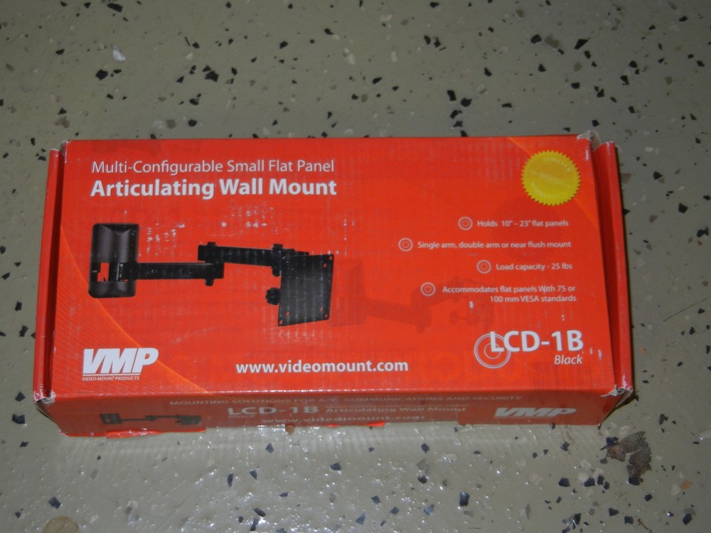 VMP LCD-1B Black Articulating LCD Flat Panel Wall Mount