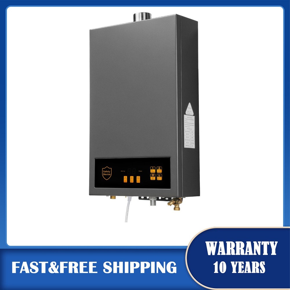 Propane Gas Tankless Heater 24KW 3.6 GPM 80000 BTU Whole House Wall Mount 110V