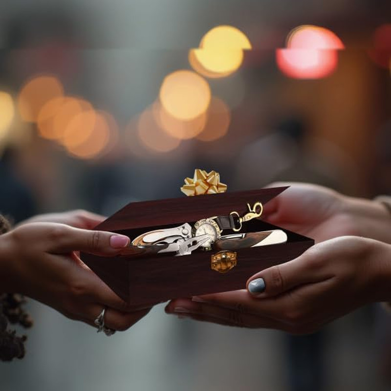 Multi-Purpose Tool Set | 9 Function Folding Multitool | Multi-Blade Knife | One-