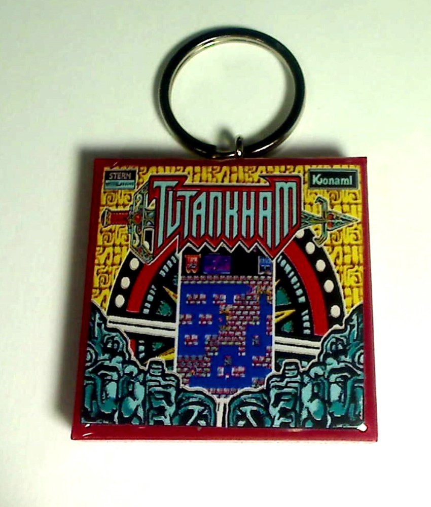 Tutankham  Arcade Coin Door accessory Keychain