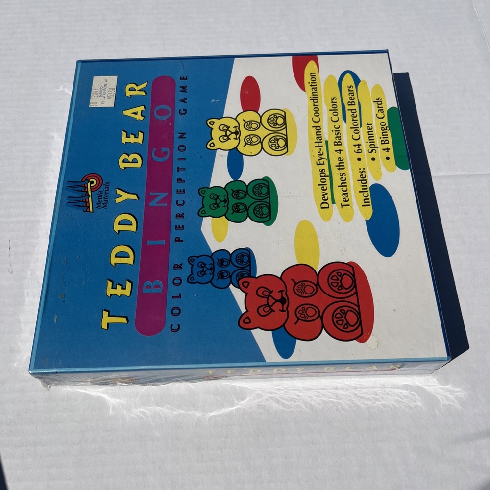 MB Teddy Bear Bingo Color Perception Game NEW